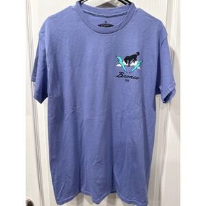 Ford Bronco Merch T Shirt Men's Medium Graphic Tee Blue Short Sleeve Casual Top